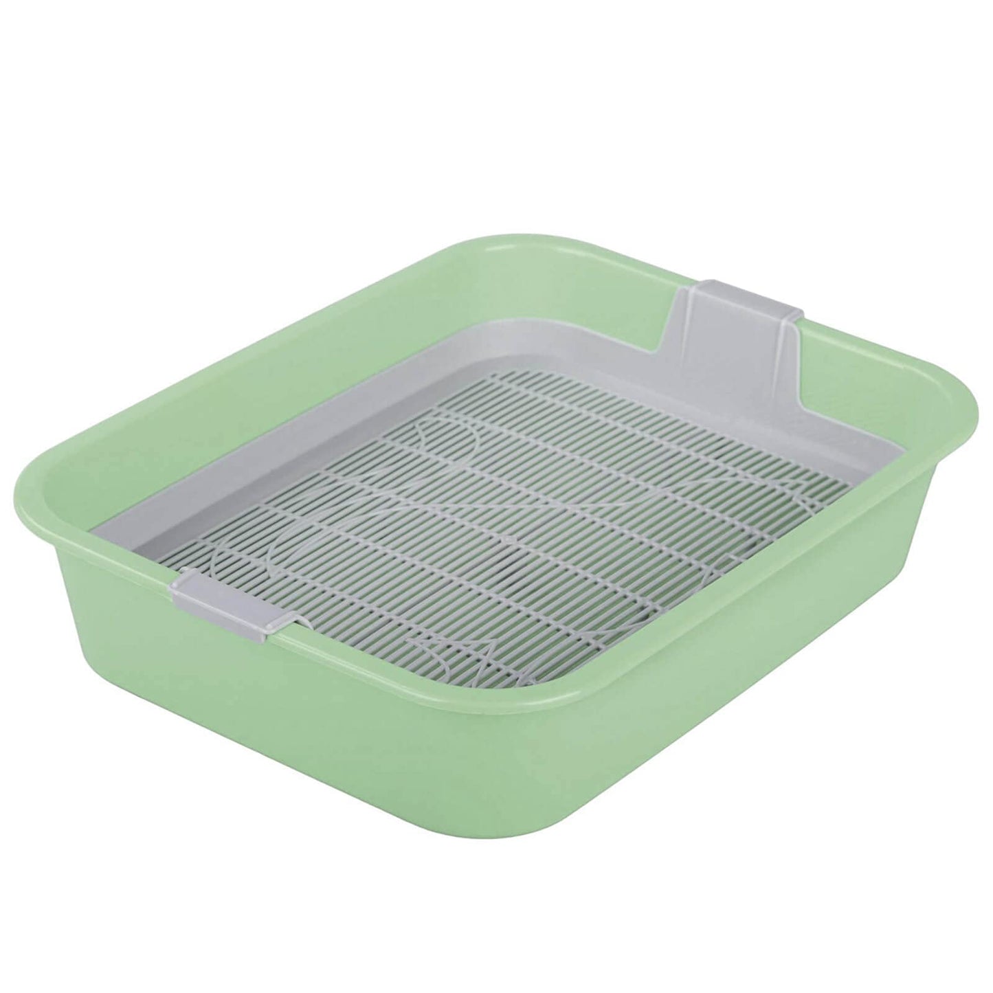 4BIG.Fun - First cat Litter Tray Tray - Perfect for Kittens, Cats, Babies, Boys, Cats, Toilet Tray with Cleaning Sieve - House Clean Even Without cat Litter - Available in Green or Grey