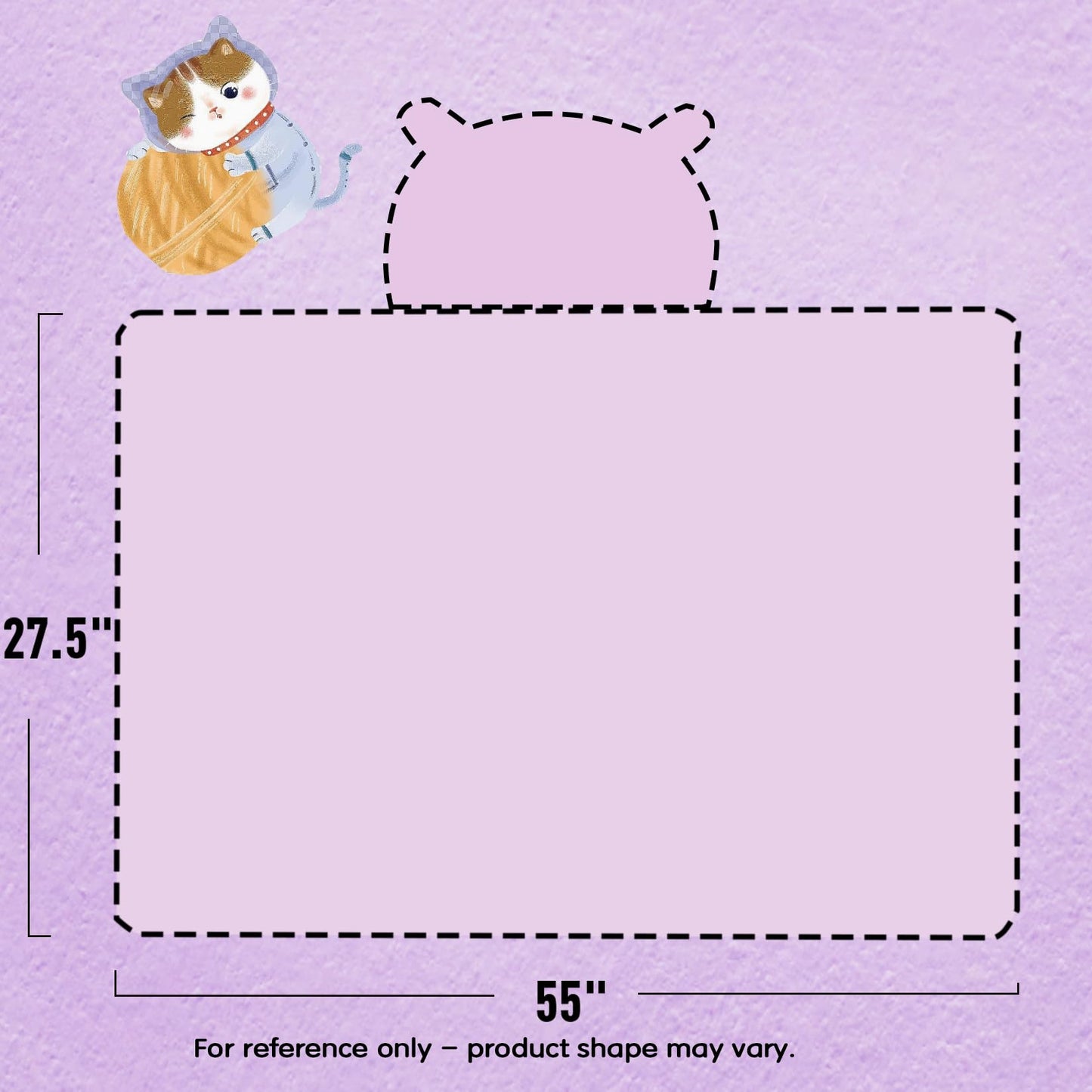 IFaryMes Toddler Bath Towel Baby Towels with Hood 27.5"X55" Ultra Absorbent Soft Bathrobe Blanket Kids Shower Towel for Girls and Boys(Purple-Cat)