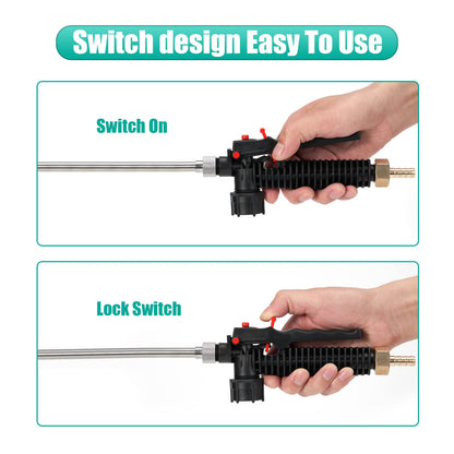 29 Inches Sprayer Wand,Adjustable Universal Sprayer Wand with 3/8" Brass Barb, Stainless Steel Replacement Sprayer Wand with Shut off Valve (2Pcs 3/8" Barb Sprayer Wand)