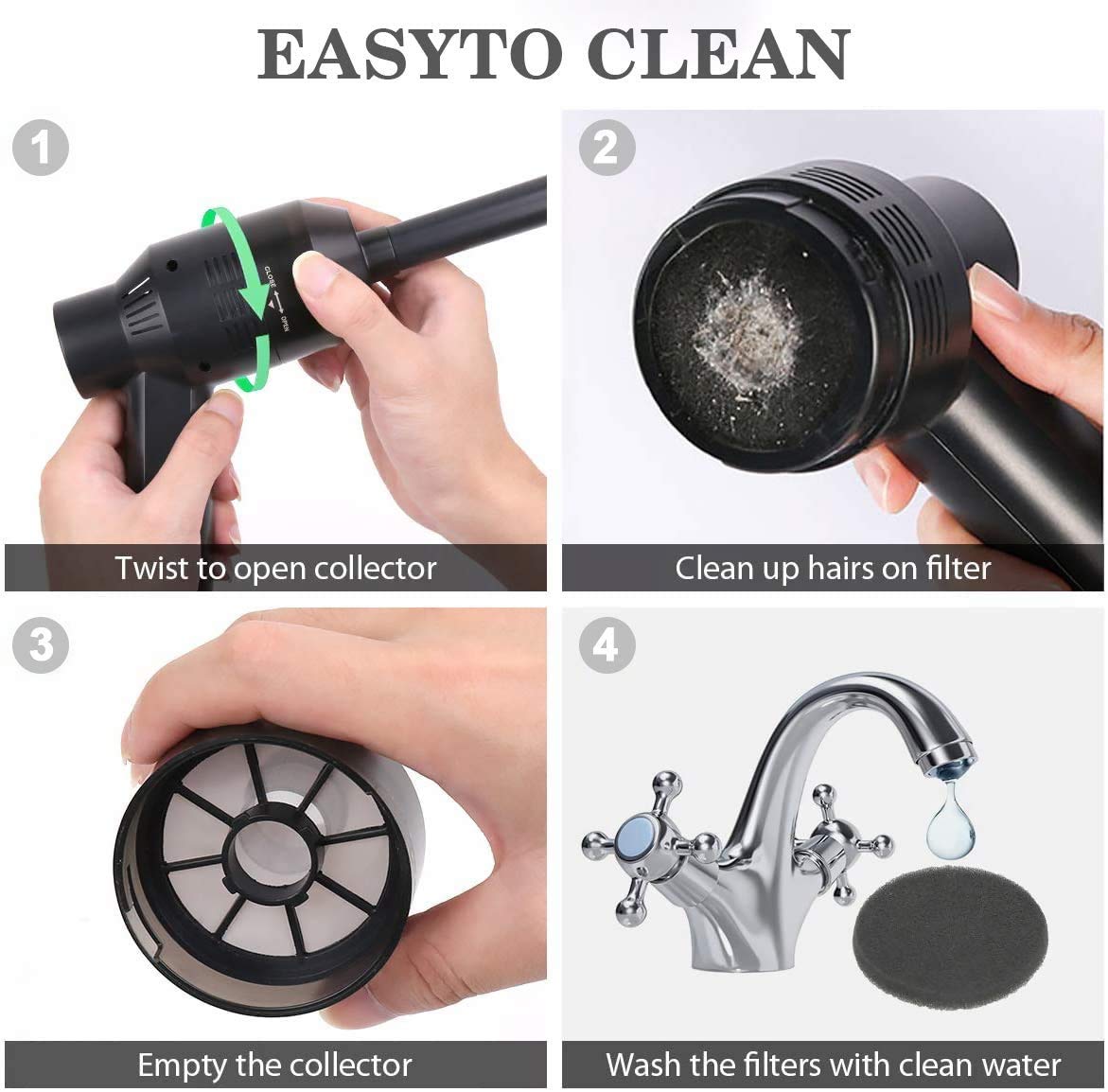 HONKYOB [Upgrade] Mini Vacuum Cordless Vacuum Keyboard Cleaner Mini Computer Vacuum Rechargeable Desk Vacuum for Cleaning Dust,Hair,Crumbs,Eraser Scrap,Laptop,Pet House，Sewing Machine