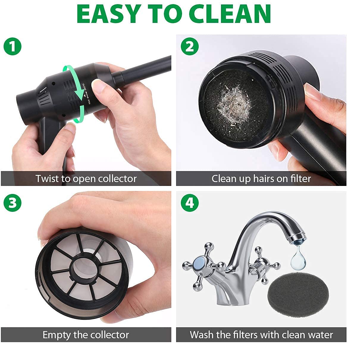 Honlibey New Cordless Mini Computer Vacuum, Portable Vacuum Cleaner Keyboard Cleaner Kit - Cleaning Dust, Hairs, Crumbs, Scraps, Ash for Laptop, Keyboard, Computer,Car, Pet House, Sewing Machine