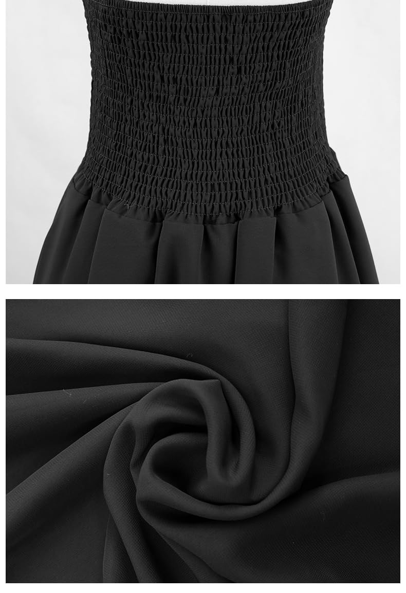 Women's Sleeveless Gothic Lace Dress with Corset Halter Lace Swing Cocktail Dress Black