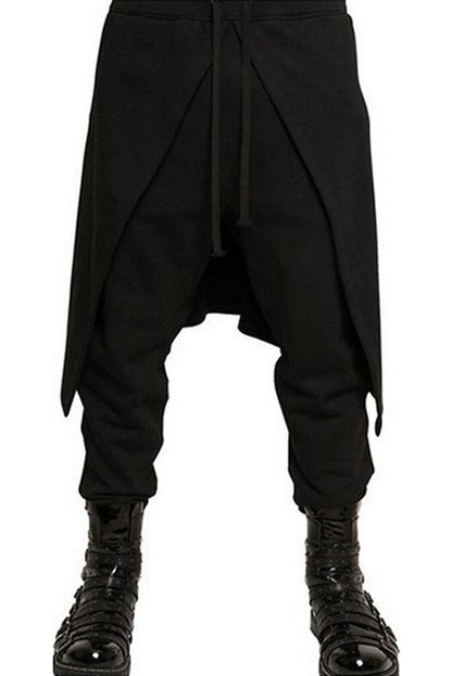 Adults Medieval Viking Steampunk Pants Mens Renaissance Gothic Trousers for Halloween Costume Black