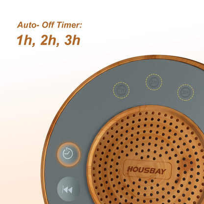 Housbay White Noise Machine with 31 Soothing Sounds, 5W Loud Stereo Sound, Auto-Off Timer, Adjustable Volume, Sleep Sound Machine for Baby, Kid, Adult -Wood Grain