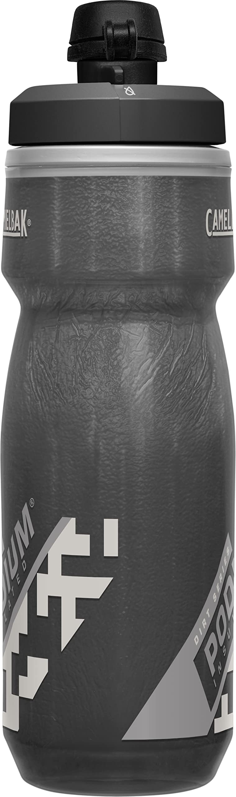 CamelBak Podium Dirt Series Chill Insulated Mountain Bike Squeeze Water Bottle Black, 21oz