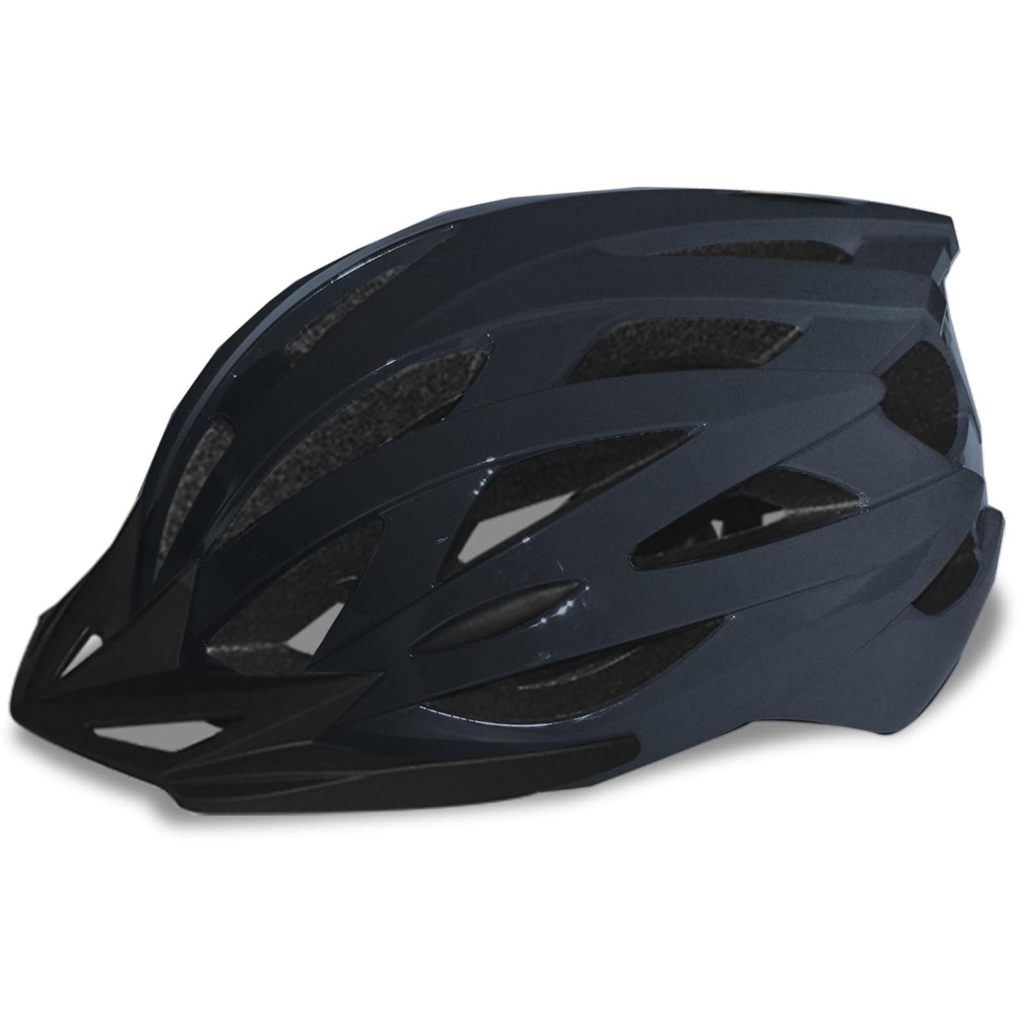 AISSTXOER Bike Helmet for Adults, CPSC-Certified 56-62cm Adjustable Road Cycling Helmet, Lightweight, Streamlined & 24-Vent One-Piece Moulded Design, with Detachable Visor (Black Gradient)