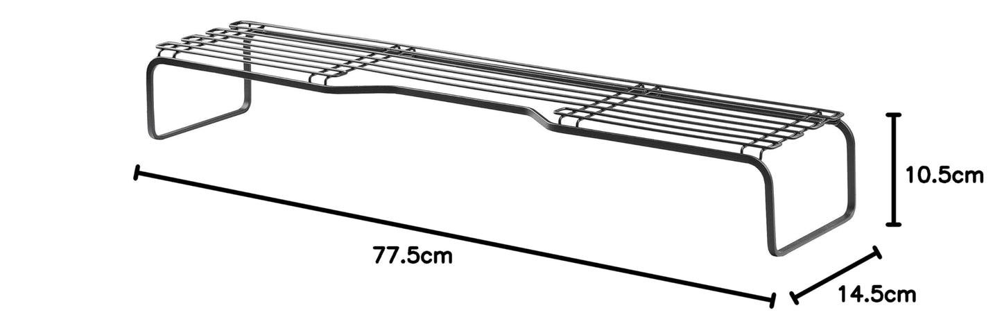 BLKP Pearl Metal AZ-5053 Stove Back Rack Limited Black Width 29.5 inches (75 cm) Above Exhaust Outlet Kitchen Storage Black