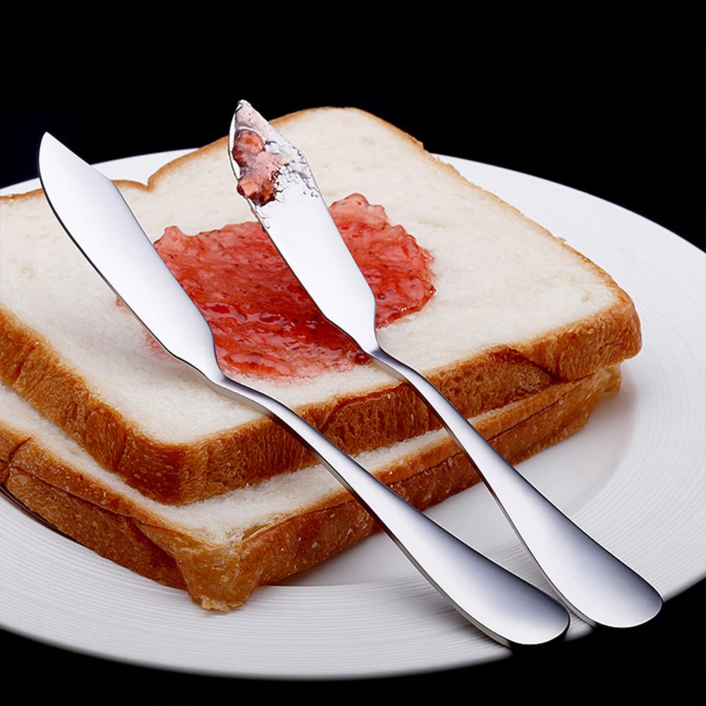 AOOSY Butter Knife, Cheese Knife, Dover Sole Breakfast Kippers, Cute Mini 5.91 inches Stainless Steel Kitchen Knives for Butter Sandwiches Cheese Breakfast,Packs Of 6