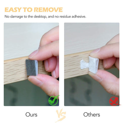 AGPTEK Ethernet Cable Clips, 100 PCS Adhesive Wire Clips, Flat Cable Holder Cord Management for Home Wall Flat Ethernet Network Cable Cord Organizer, LED Strip Attachment Wire Hook, White