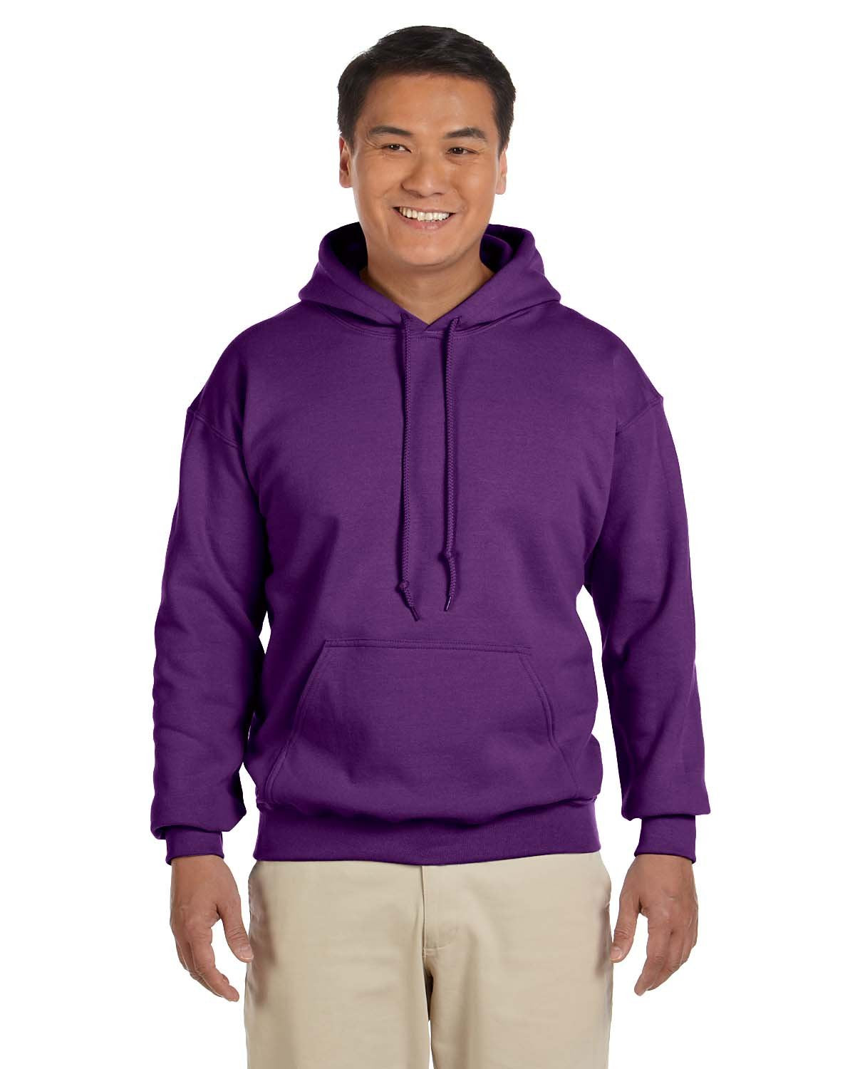 Gildan Blank Hoodie - Hooded Sweatshirt - Unisex Style 18500 Adult Pullover Purple