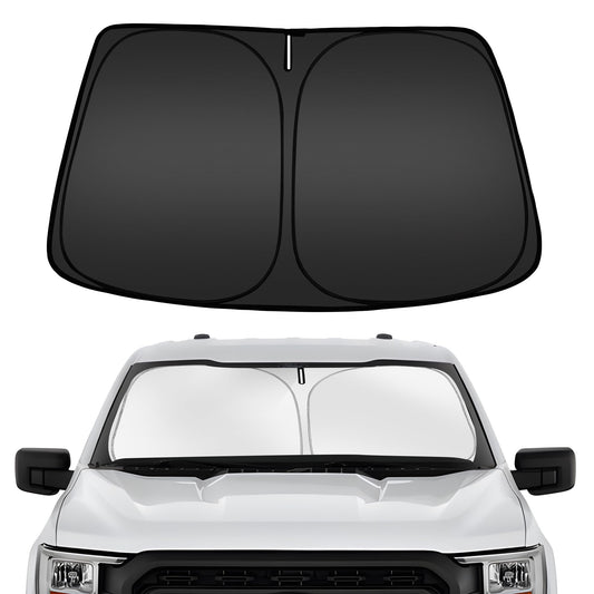 ARISMOTOR Windshield Sun Shade for Ford F-150 F150 2021-2025, Custom Fit Foldable Front Window Sunshade Sun Visor Protector, Block UV Rays Keep Your Car Cooler