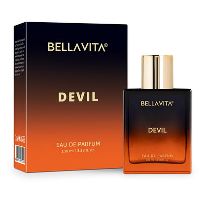BELLAVITA Luxury DEVIL Unisex Perfume for Women and Men | Long Lasting Perfume for Men and Women | Cotton Candy, Musk and Cedar | Spicy French Fragrance Unisex Parfum
