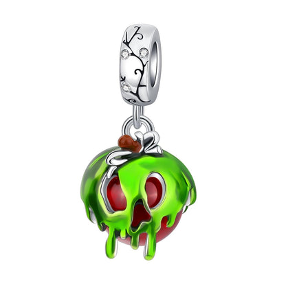 ARVALILS The Poison Apple Charm 925 Sterling Silver Charm Fits Women's Charm Bracelet & Necklace Valentine's Day Mother's Day Jewelry Gifts for Women