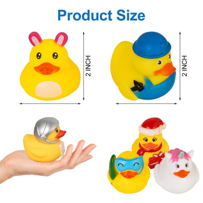 Audaisyly Rubber Ducks Bath Toy for Kids, Assortment Duckies for Jeep Ducking Pool Floater Ducky Bathtub Beach Toys, Party Favors Birthday