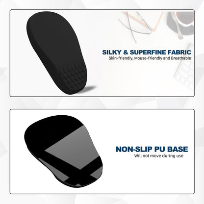 Hasinart Ergonomic Mouse Pad Wrist Rest with Massage Design, Space-Saving Mousepad Wrist Support, Memory Foam Wrist Rest with Non-Slip PU Base for Computer Desk, Black