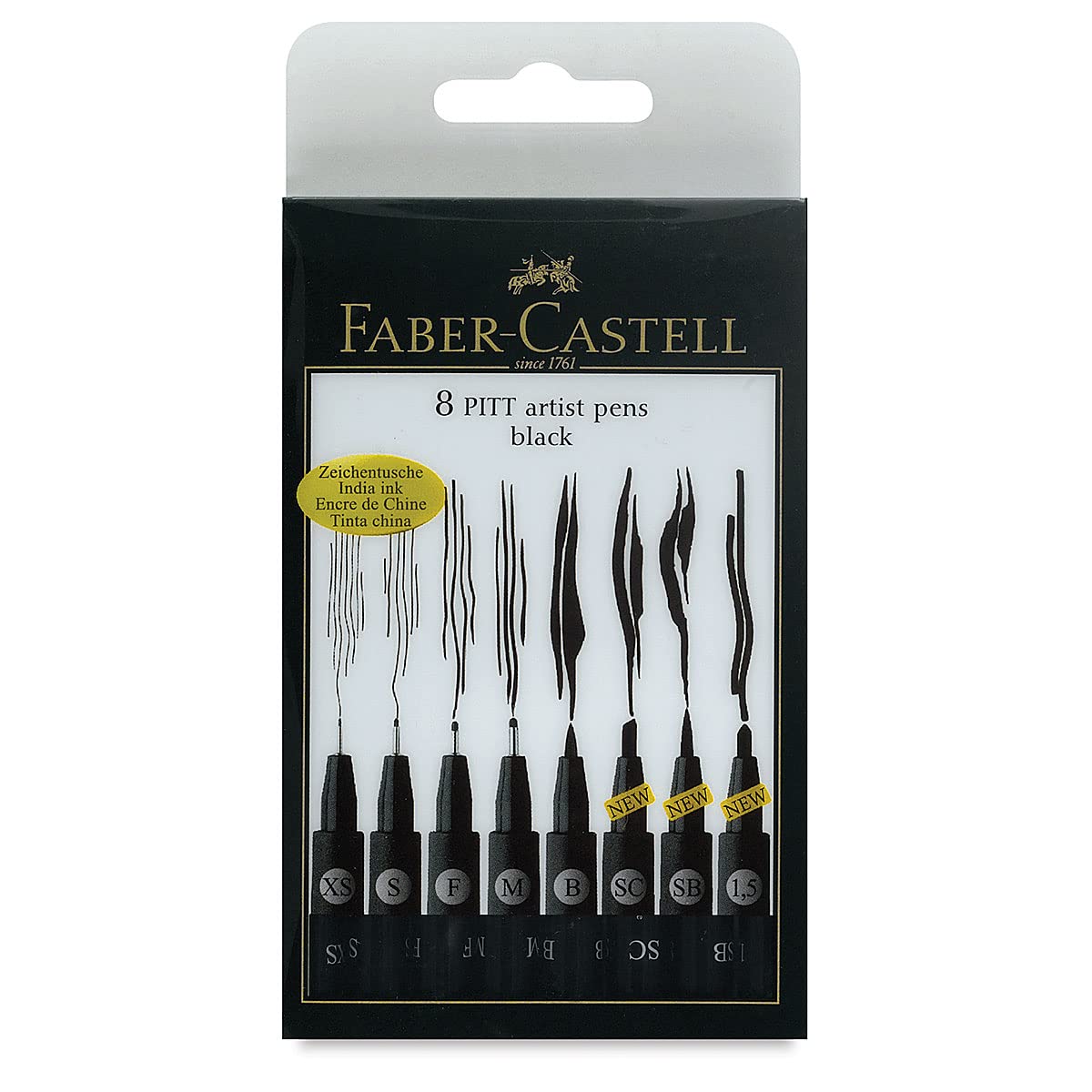 3M Faber Castell FC167137 Wallet Pitt Pen Nibs Art Set, Assorted
