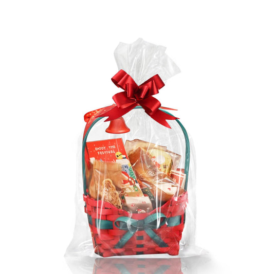 WIKDAY Cellophane Bags 50 PCS 10x14 Inches Clear Gift Gags with Ties Plastic Treat Party Favor Candy Bags for Gift Giving, Packaging Snack, Products