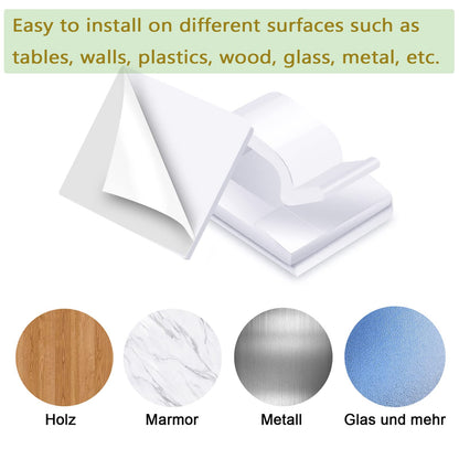 60PCS Cable Clips, KGROTE Outdoor Wire Clips Adhesive Cable Hooks Cord Organizer Holder Christmas Light Clips for Desk, Wall Cable Management, String Lights, Fairy Lights, Decorations Hanging - Clear