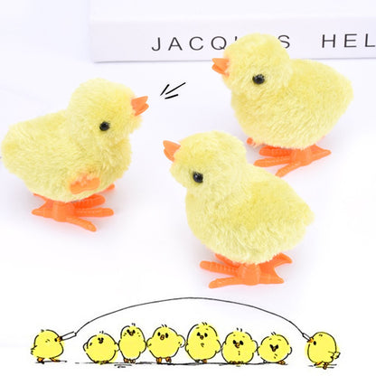 3 otters 12PCS Wind Up Toys, Wind-Up Jumping Cute Chicken Plush Chicks Toy for Kids Goodie Bags Treasure Chest Party Favors Gifts