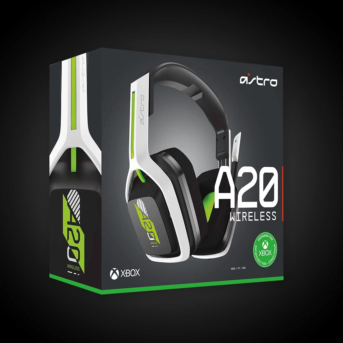 ASTRO Gaming A20 Wireless Headset Gen 2 for Xbox Series X | S, Xbox One, PC & Mac - White /Green