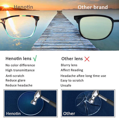 Henotin 4 Pack Ladies Reading Glasses Blue Light Blocking Spring Hinge Readers Anti Eyestrain Computer Eyeglasses (Multicolor, 1.75)