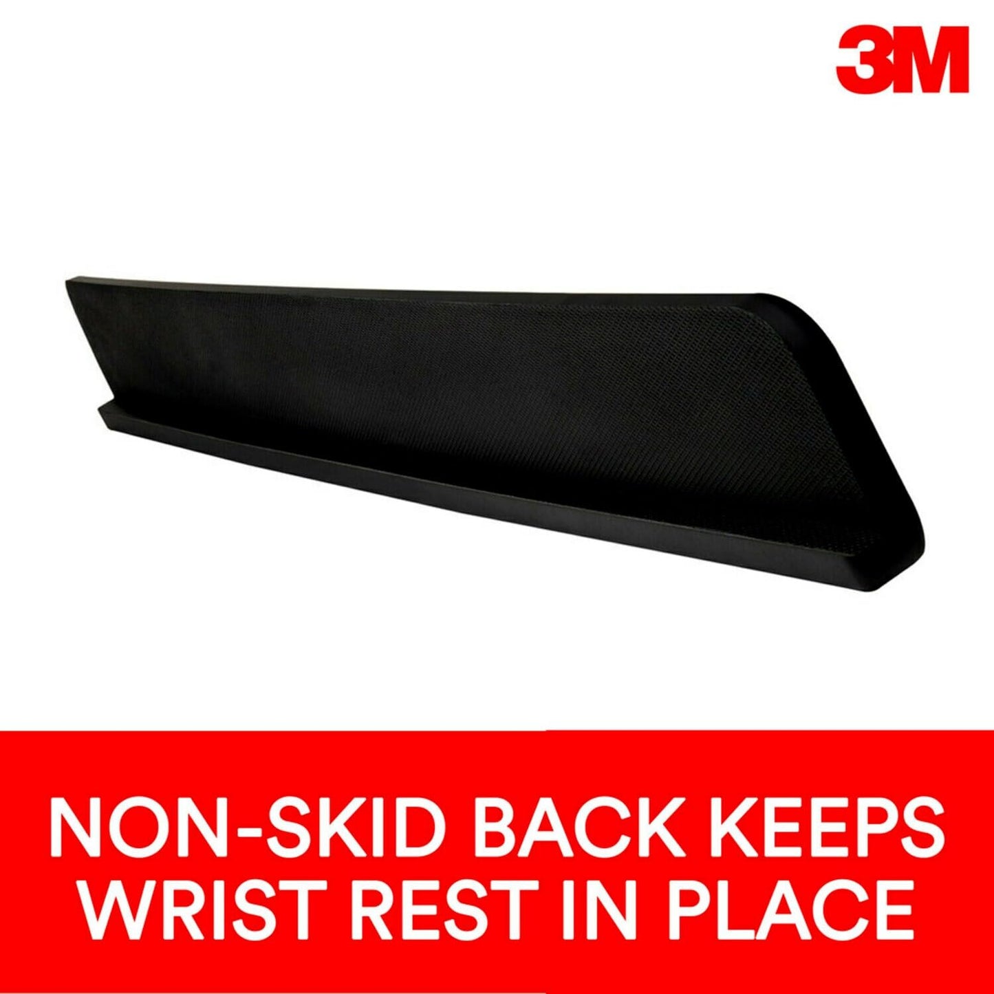 3M Gel Wrist Rest for Standing Desks, Wraps Around Edge of Desk for Comfort, Non-Slip Back Stays in Place (WR200B)