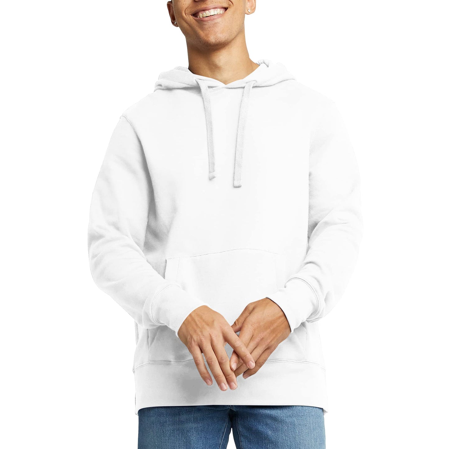 Hanes Comfortblend Originals Midweight Fleece Hoodie, Pullover Hooded Sweatshirt for Men, White, X-Large