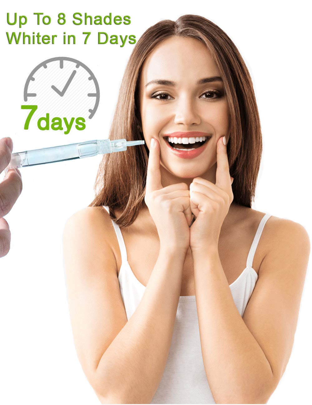 Bright White Smiles - Teeth Whitening Gel Refill Kit - 10 Tubes 44% Carbamide Peroxide Tooth Whitener Formula