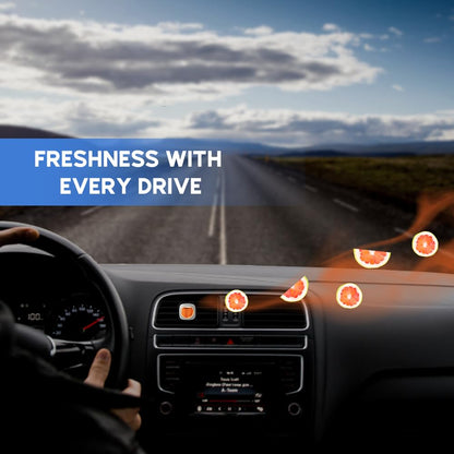 Air Jungles Eleu Pomelo Scent Car Air Freshener Clip, 6 Vent Clips, 4 ml Each, Long Lasting Air Freshener, Up to 180 Days Car Refresher Odor Eliminator