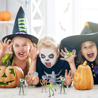 ArtCreativity Bendable Zombie Toys for Kids - Pack of 12, 3.75” Halloween Figurines with Bendable Arms & Legs - Party Favors, Trick-or-Treat Goodie Bag Fillers, Classroom Rewards & Spooky Décor
