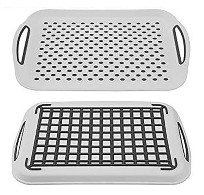 Ahyuan Collapsible Dish Drying Rack Portable Dinnerware Drainer Organizer for Kitchen RV Campers Travel Trailers Space Saving Kitchen Storage Rack Tray (with Drainboard)