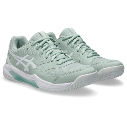ASICS Women's Gel-Dedicate 8 Tennis Shoes, 9, Lichen Rock/White