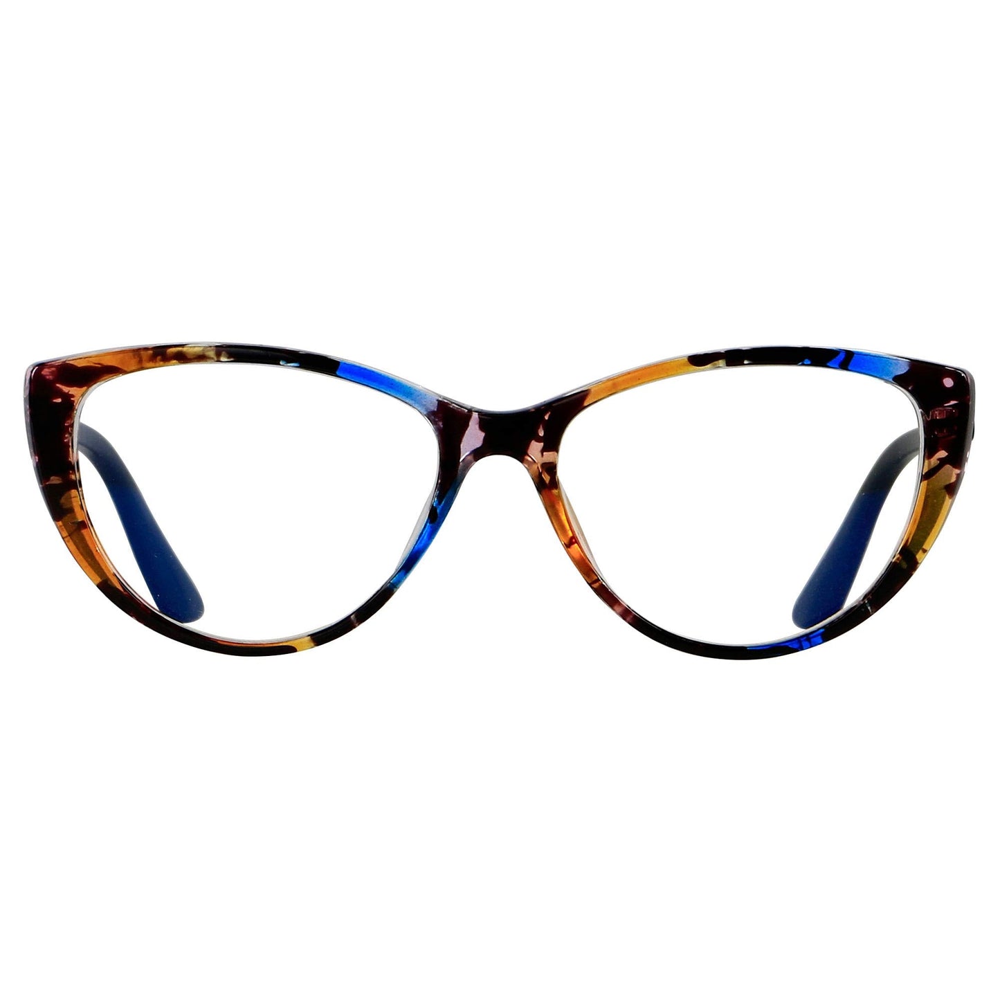 ANDWOOD Blue Light Blocking Glasses Women Bluelight Blocker Computer Cateye Clear Cat Eye Eyeglasses Frame Pattern