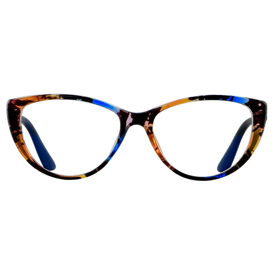 ANDWOOD Blue Light Blocking Glasses Women Bluelight Blocker Computer Cateye Clear Cat Eye Eyeglasses Frame Pattern