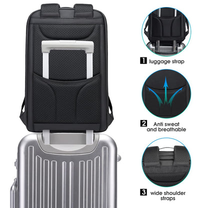 BANGE Anti Theft Business Backpack Fits 15.6 Inch Laptop,Smart Work Backpack with USB Charging Port for Office Work Airplane Business Travel