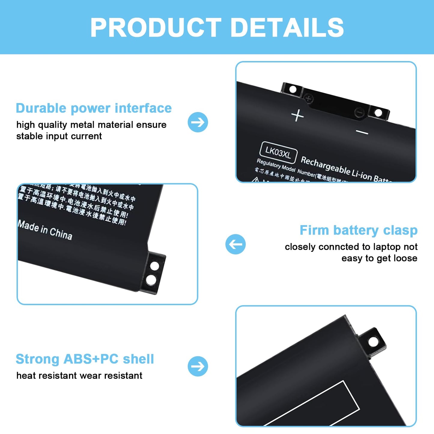 IEFUU LK03XL Battery Compatible with HP Envy X360 Convertible Notebook 15m-cn0xxx 15m-cn0012dx 17m-ae0xx 15m-bp 17-ae1xx 15-bq2xx 17t-ce 15m-cn0011dx 15m-bp112dx LKO3XL 916814-855 L09281-855