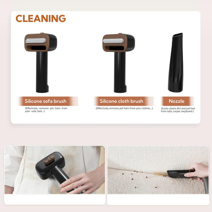 Bunfly Dog Grooming Kit with 13000kpa Strong Grooming & Vacuum Suction 99% Pet Hair,3L Capacity,11 Grooming Tools Dogs Cats and Other Animals,Home and Car Cleaning -Black