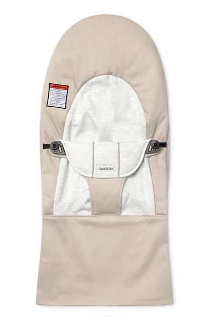 BabyBjörn Fabric Seat for Bouncer, Cotton/Jersey, Beige/Gray