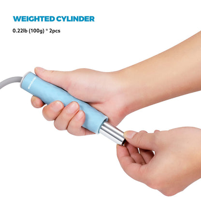 BONMIXC Weighted Jump Rope 1-LB Heavy Jump Rope For Women Silicone Handles Adjustable Length Skipping Rope Exercise for Fitness Masters