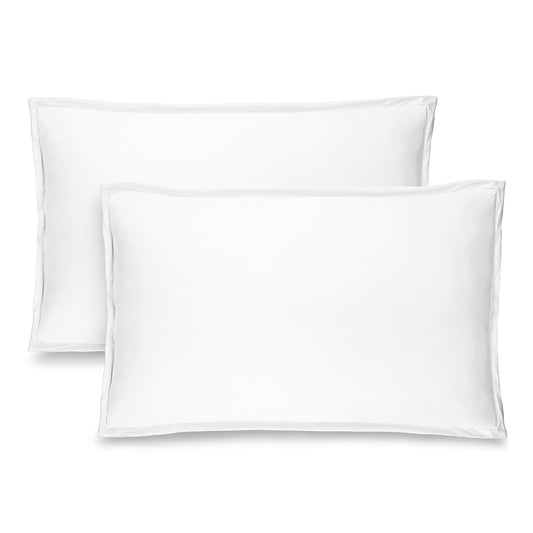 Bare Home Standard Pillow Sham Covers - Set of 2 - Premium 1800 Ultra-Soft Microfiber - Double Brushed - Stain & Fade Resistant - Bed Pillow Shams - Pillows Not Included (Set of 2, Cream)