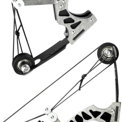 Archery Bow Set Laser Compound Bow Stainless Steel Training Bow Outdoor Sports Hunting Cool Stuff Professional Competition （Black）