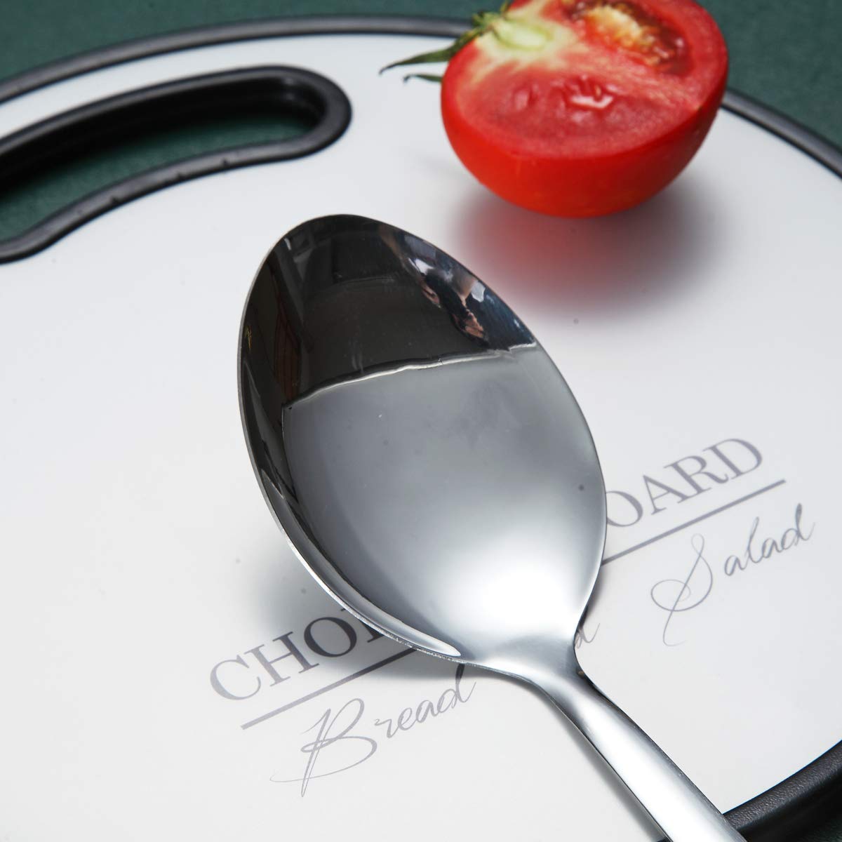 Berglander Stainless Steel Solid Serving Spoon, Non-Stick And Heat Resistant, Dishwasher Safe, Easy to Clean