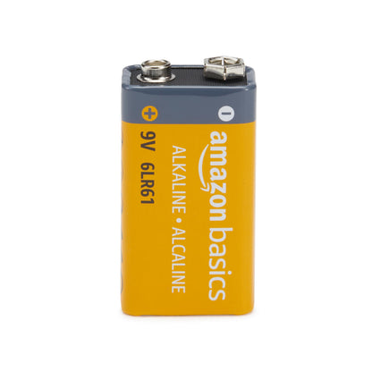 Amazon Basics 8-Pack 9V Alkaline Batteries, 5-Year Shelf Life - for Smoke/CO Detector, Electronics & Audio