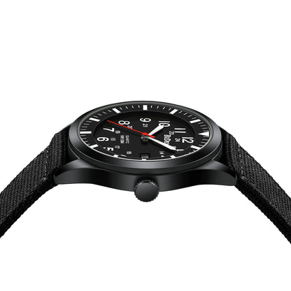 HANPOSH Mens Watches Military Army Analog Quartz Sports Waterproof Wrist Watch for Men with Date Display Nylon Strap Tactical Field