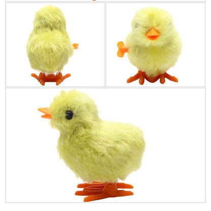 3 otters 12PCS Wind Up Toys, Wind-Up Jumping Cute Chicken Plush Chicks Toy for Kids Goodie Bags Treasure Chest Party Favors Gifts