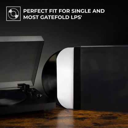 Big Fudge Vinyl Record Sleeves 100 x 12 LP - Durable & Wrinkle-Free Vinyl Outer Sleeves - Crystal Clear High-Density Polypropylene - 3 mil Thick, 12.75” x 12.75” - Fits Most Gatefolds Double LPs