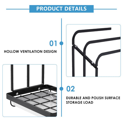 Apsan Sponge Holder with Drain Pan for Kitchen Sink, Kitchen Sink Caddy Organizer for Sponge Brush Soap Dish Dishcloth Rack, Small Black