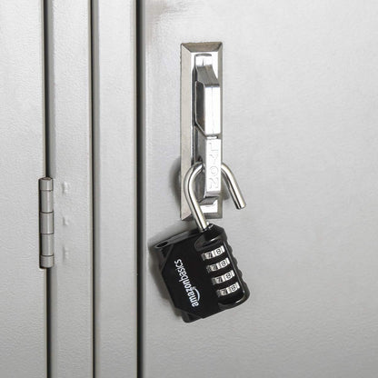 Amazon Basics 4-Digit Combination Lock for Gym and Sports, 2-Pack, Black