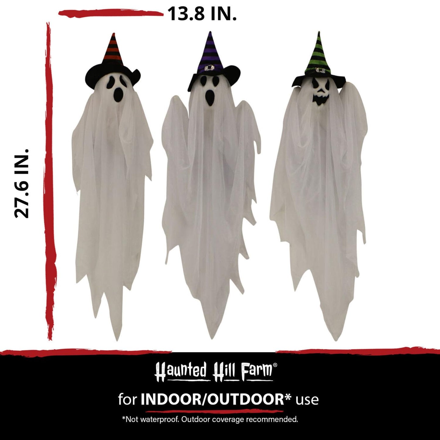 Haunted Hill Farm 26" Hanging Ghosts Halloween Animatronic