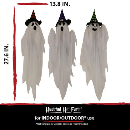 Haunted Hill Farm 26" Hanging Ghosts Halloween Animatronic